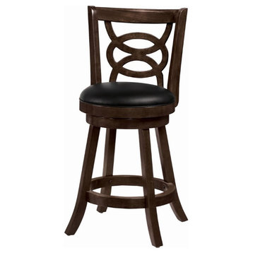 Coaster Wood Swivel Counter Height Stools in Cappuccino