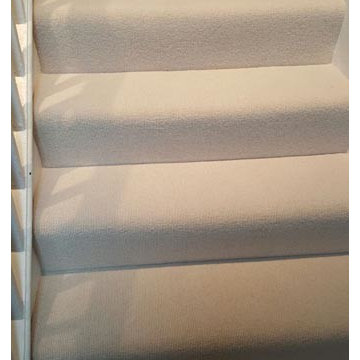 Beige Stair Runner Installation by The Flooring Group