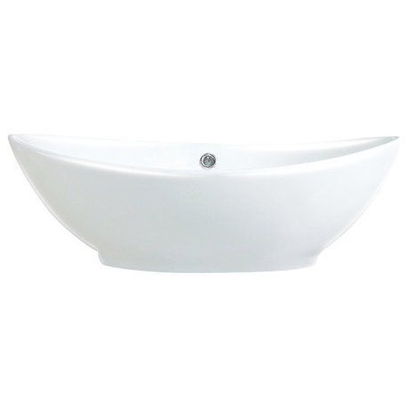 Fine Fixtures Vitreous China Vessel Sink w Overflow- Oval Shape MV2214W