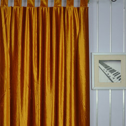 Hotham Brown Plain Ready Made Velvet Curtains and Fabrics Tab Top Heading - Curtains