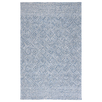 Safavieh Textural Collection TXT201M Rug, Blue/Ivory, 3' X 5'