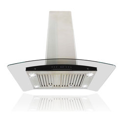 AKDY - AKDY Stainless Steel Island Mount Range Hood - Range Hoods And Vents