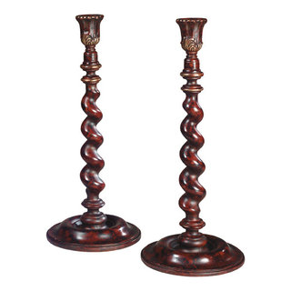 Barley Twist Candlesticks - Traditional - Candleholders - by