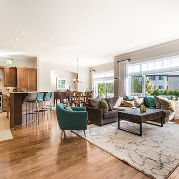 Living room open-plan in Longueuil, Quebec