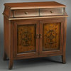 Stained 2-Door Inspired Cabinet in Brown Finish