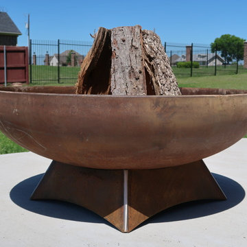 Custom Fire Pit with Silicone Bronze Accent