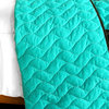 My Way 3PC Vermicelli-Quilted Patchwork Quilt Set (Full/Queen Size)