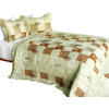 Only You3PC Cotton Contained Vermicelli-Quilted Patchwork Quilt Set Full/Queen