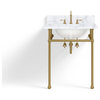 Rialto Wash Stand & P-Trap, Single Sink, 30", Gold, Freestanding