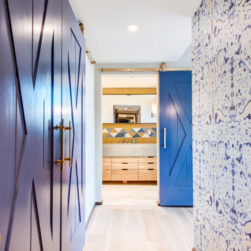 Blended Accent Tile Shower and Backsplash