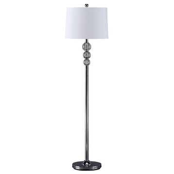 Ashley Furniture Joaquin Crystal Floor Lamp in Clear and Chrome