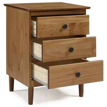 Pemberly Row 3 Drawer Nightstand in Caramel