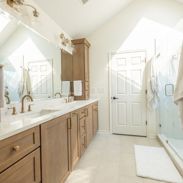 Leawood, Kansas Primary Bathroom Remodel with Custom Shower and Expanded Closet