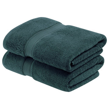 Luxury Solid Soft Hand Bath Bathroom Towel Set, 2 Piece Bath Towel, Teal