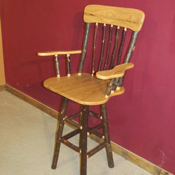 Hickory Log Bar Stool - Products
