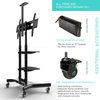 ONKRON Mobile TV Stand with Wheels for 40-70 Inch Screen TVs up to 100 lbs