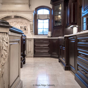 Elegantly Handsome Kitchen with Dark Finish