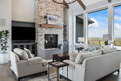 Elegant living room photo in Other