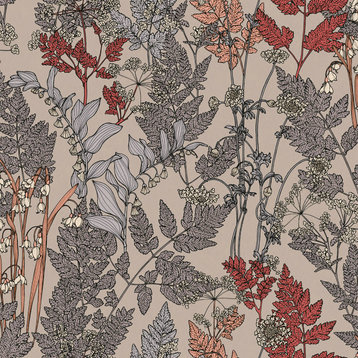 Ayla Neutral Wildflowers Wallpaper Bolt