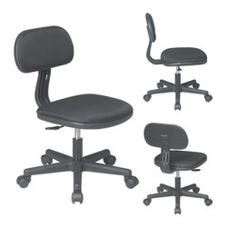 Black Fabric Task Office Chair - Home Office Accessories
