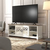 Heron 68.2" 2 Door TV Stand Fits TV's up to 75", Ivory With Knotty Oak