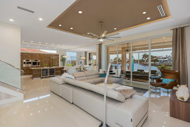 Trendy home design photo in Miami