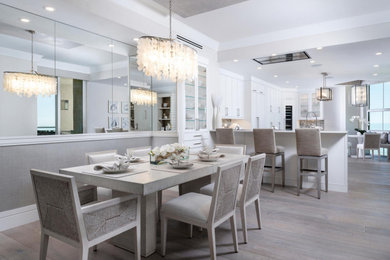 Beach style dining room photo in Miami