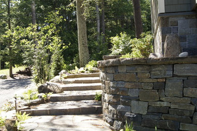 This is an example of a rustic landscaping in Boston.