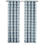 Royal Tradition - Jacqueline 2PC Grommet Jacquard Panels, Marine, 108"x84", Set of 2 - Add splendor and classiness to any room with these dazzling Modern Jacqueline Grommet Top Window Curtain Panels. The stylish Jacquard Textured pattern of these drapes conveys a refined and classic look to your home. These Jacquard Textured Panels come as a set of 2 panels. They are available in various colors and many different lengths to suit your specific needs.