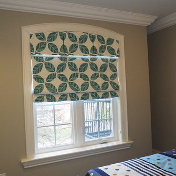 Custom Roman and Matching Arch Window Valance