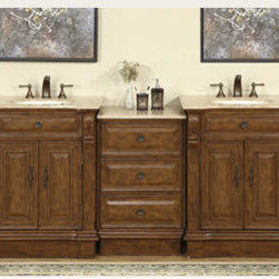 Accord Antique 95 inch Double Sink Bathroom Vanity - Bathroom Vanities And Sink Consoles