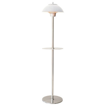 Modern Efficient Standing Electric Heater, Silver, 81.6"