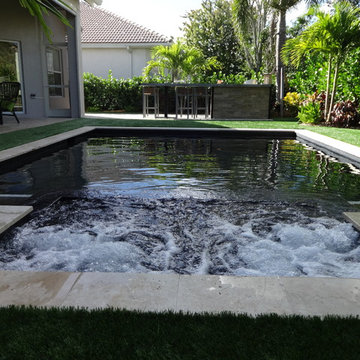 Contemporary Swimming Pool With Disappearing Spa - Shutowick