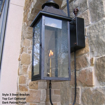 Style 3 Lanterns on Steel Wall Brackets