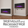 36" Front Vent, Wall Mount or Recessed Fireplace, Black