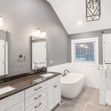 Farmhouse Primary Bath Remodel Olathe, KS