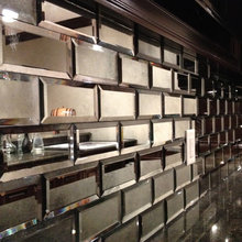 tile behind wine bar