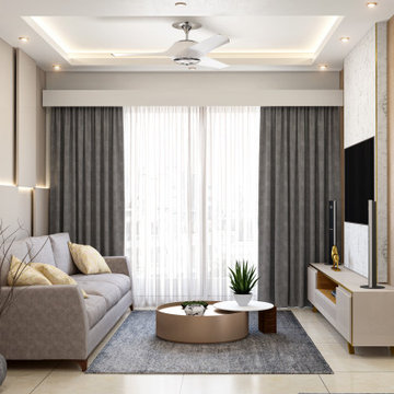 Mrs. Pinky Banerjee | Contemporary Living Room Designs | 2BHK | Bonito Designs |