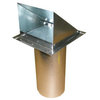 Galvanized Exterior Side Wall Cap, 8 Inch, With Screen Only