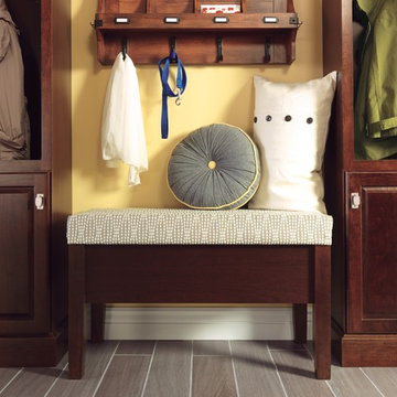 A Feel Good Foyer - Merillat Classic® Fox Harbor in Cherry Pecan
