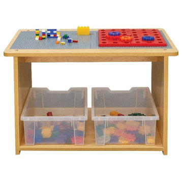 Tot Mate 32" Contemporary Wood Composite Preschool Play Center in Maple