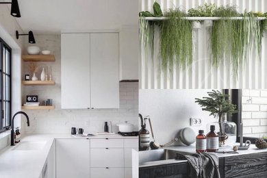 Cottage kitchen photo in New York