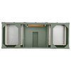60" Farmhouse Smokey Celadon Single Sink Bathroom Vanity, James Martin