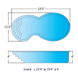 Atlantis by Alaglas - Medium Fiberglass Pool - Outdoor Products