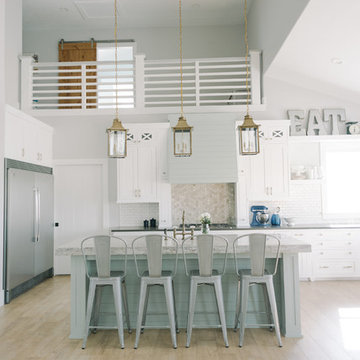 Fresh, Modern Farmhouse + Coastal Kitchen