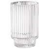 Clear Ribbed Glass Votive Holder