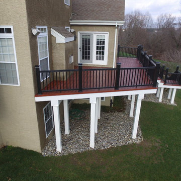 Zuri (Brazillia) Deck Extension with Timbertech Rails, Post & Beam Wraps & Light