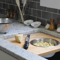 Bamboo Cutting Board with OXO Set &bull; Accessories &bull; Create Good Sinks - Colanders And Strainers