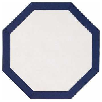 Bordino Octagon Vinyl Placemats, Navy, Set of 4