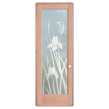 Interior Prehung Door or Interior Slab Door - Iris Hummingbird - Cherry -...